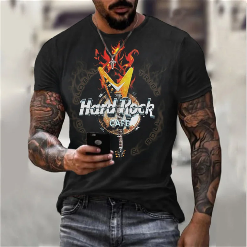 

Hard Rock 3D Print T Shirt Men/Women Hip Hop Fashion Trendy Top Tees Summer Casual O Neck Short Sleeve Unisex Streetwear XXS-6XL