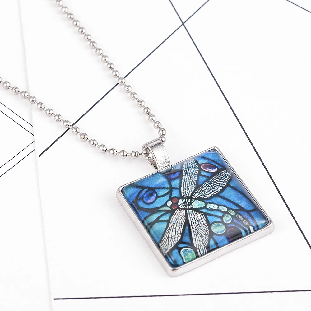 Blue Dragonfly Pendant Necklace for Women - Mystical Insect Jewelry, Perfect for Spring Garden image 2