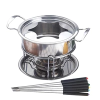 10pcs stainless steel ice cream melting pot cheese fondue kitchen accessories food grade stainless steel easy to clean
