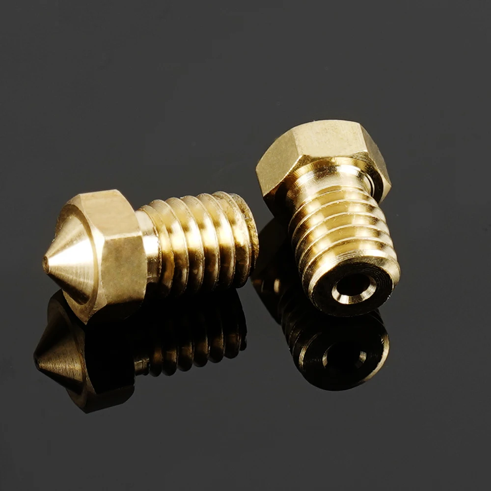 

MEGA 3D Printer E3D V5 V6 Nozzles M6 Thread Stainless Steel Brass 0.2 0.25 0.3 0.4 0.5 0.6 0.8 1.0mm 1.75/3.0MM Filament Hotend