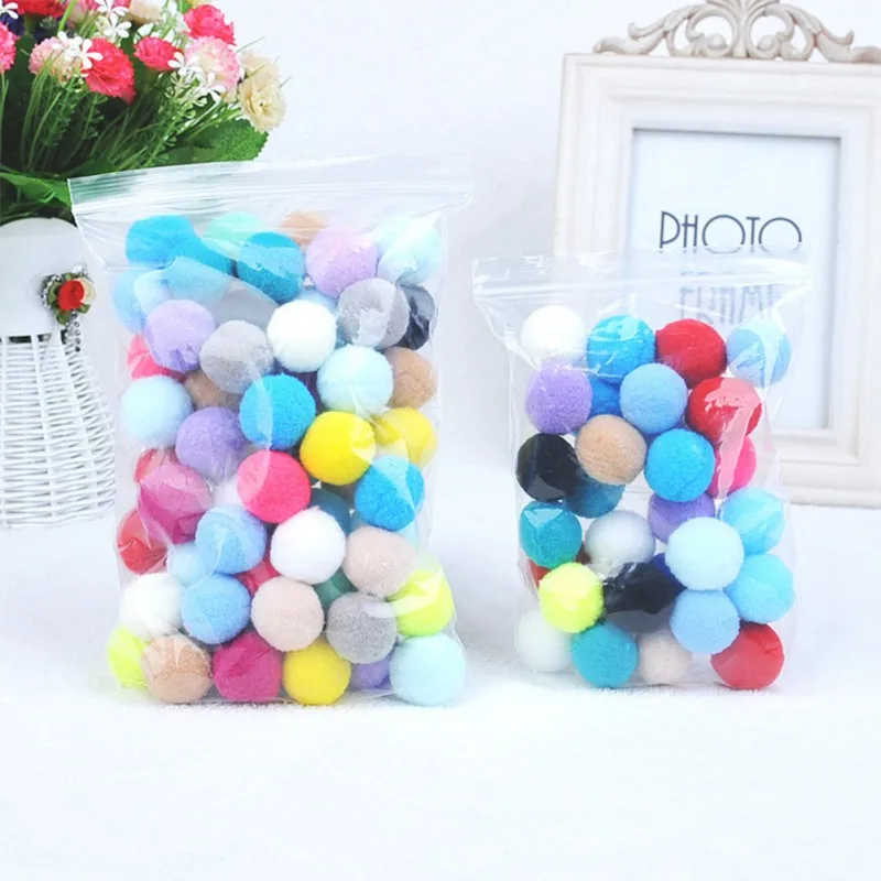 

30/70 Pcs/lot Multicolored Elastic Plush Balls Pet Durable Bite Resistant Molar Teeth Cleaning Toy For Dogs And Cats