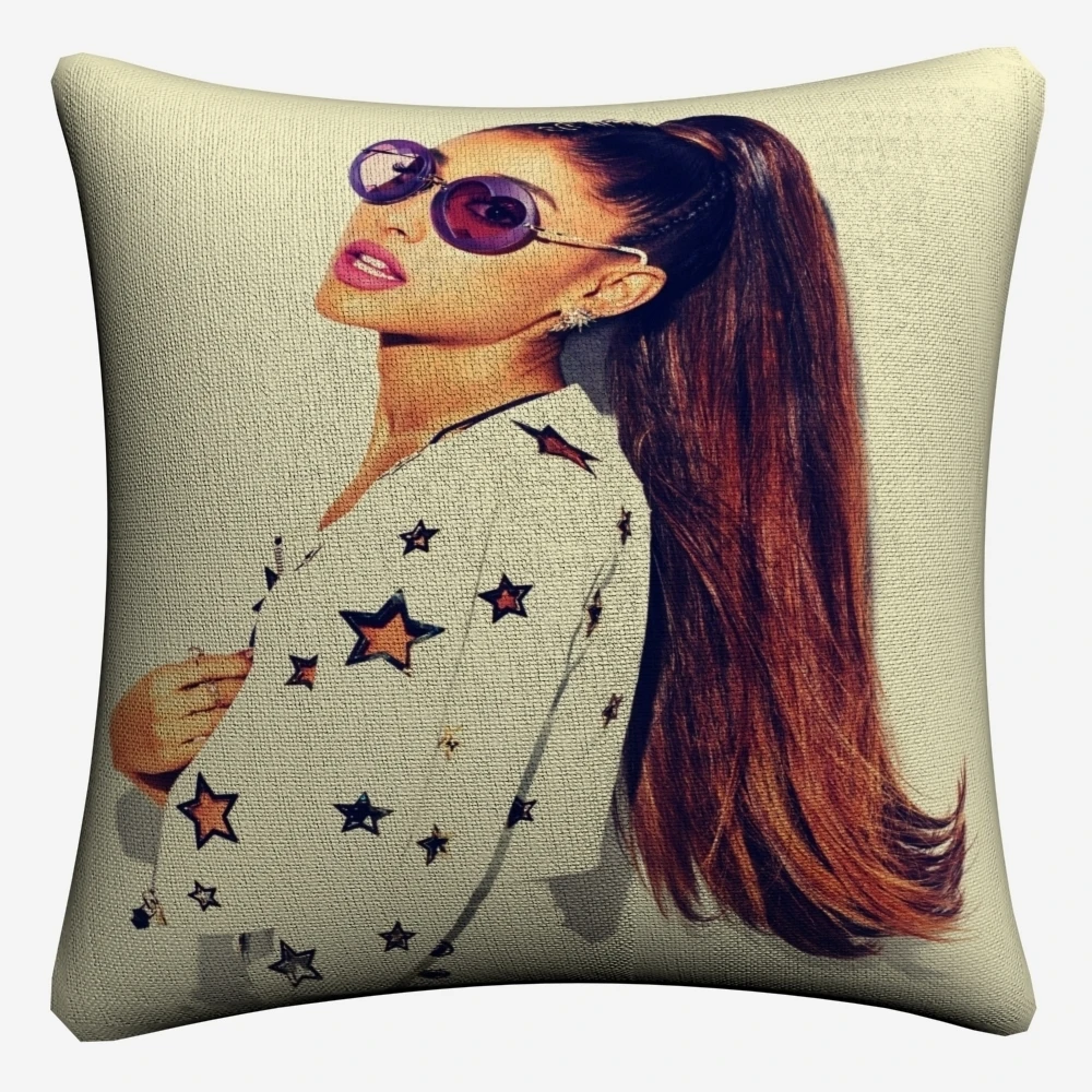 Ariana Grande 2018 Sexy Singer Decorative Cotton Linen Cushion Cover 45x45cm For Sofa Chair Pillow Case Home Decor Almofada | Дом и сад