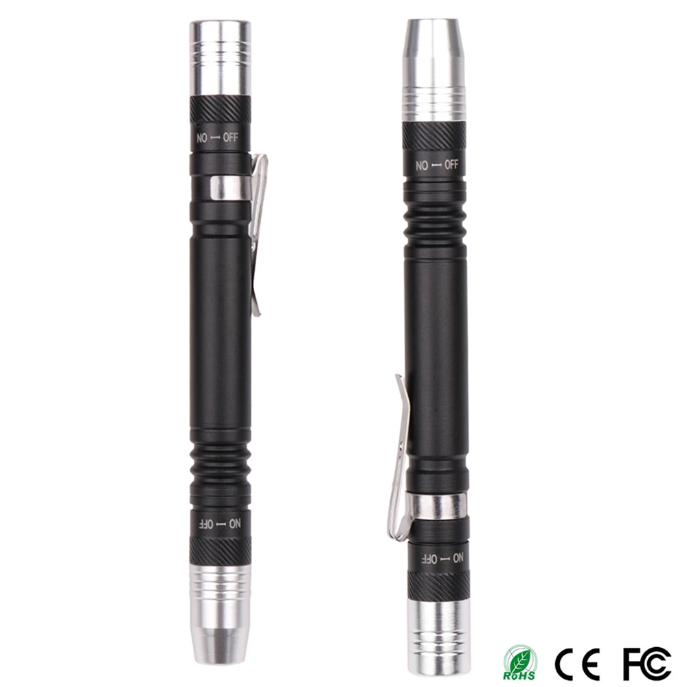 New 2 in 1 Mini UV LED Flashlight Pen Multifunctional 395nm Ultra Violet Purple White Light Torch | Освещение