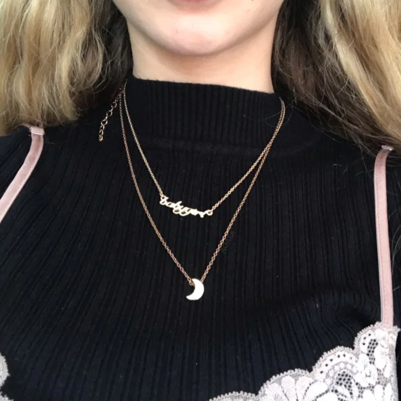 Ожерелье для маленькой девочки ожерелье заказное имя кулон из нержавеющей стали