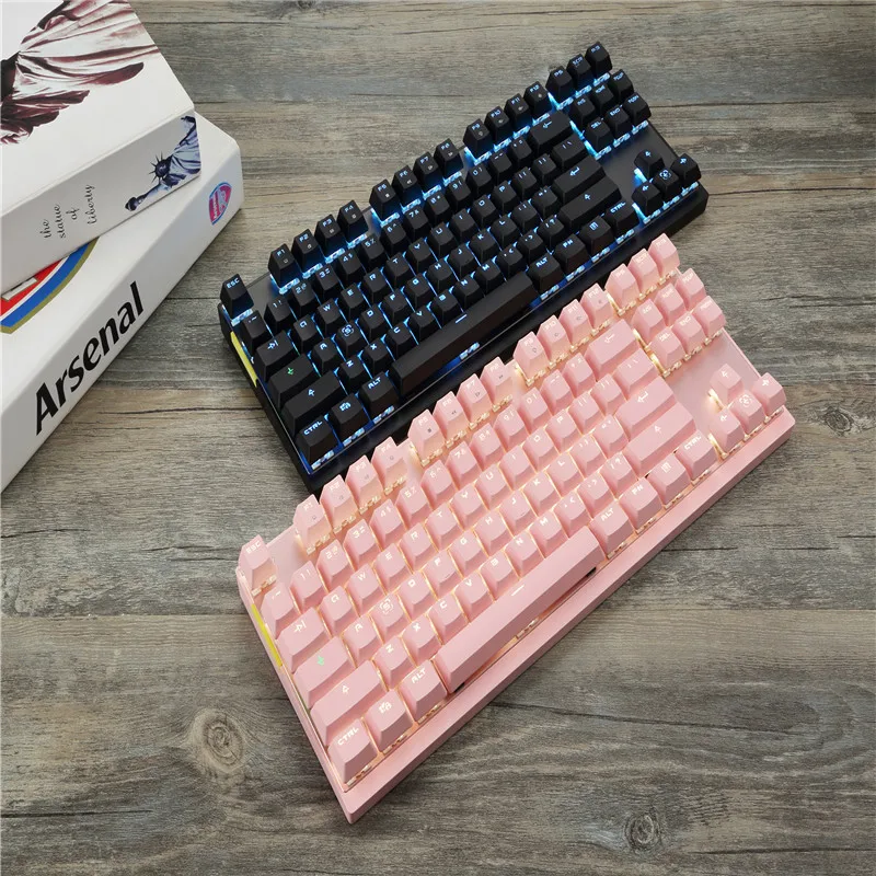 Motospeed GK82 type-C 2,4G Беспроводная/Проводная Механическая игровая клавиатура 87Key красный переключатель перезаряжаемый rgb подсветка для ПК ноутбука