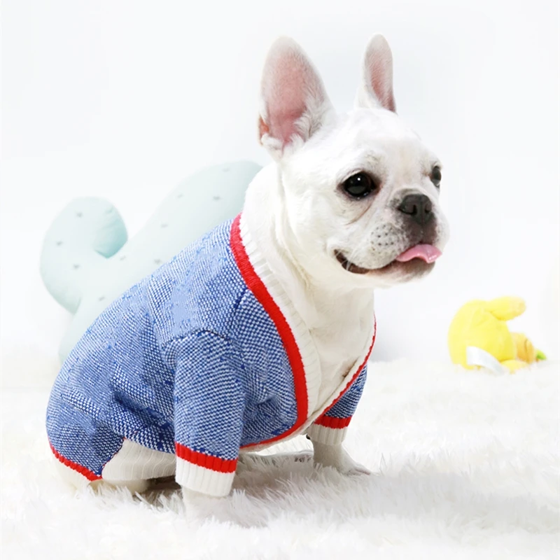 Одежда для собак модный свитер щенков пальто брендовый кардиган шнауцер