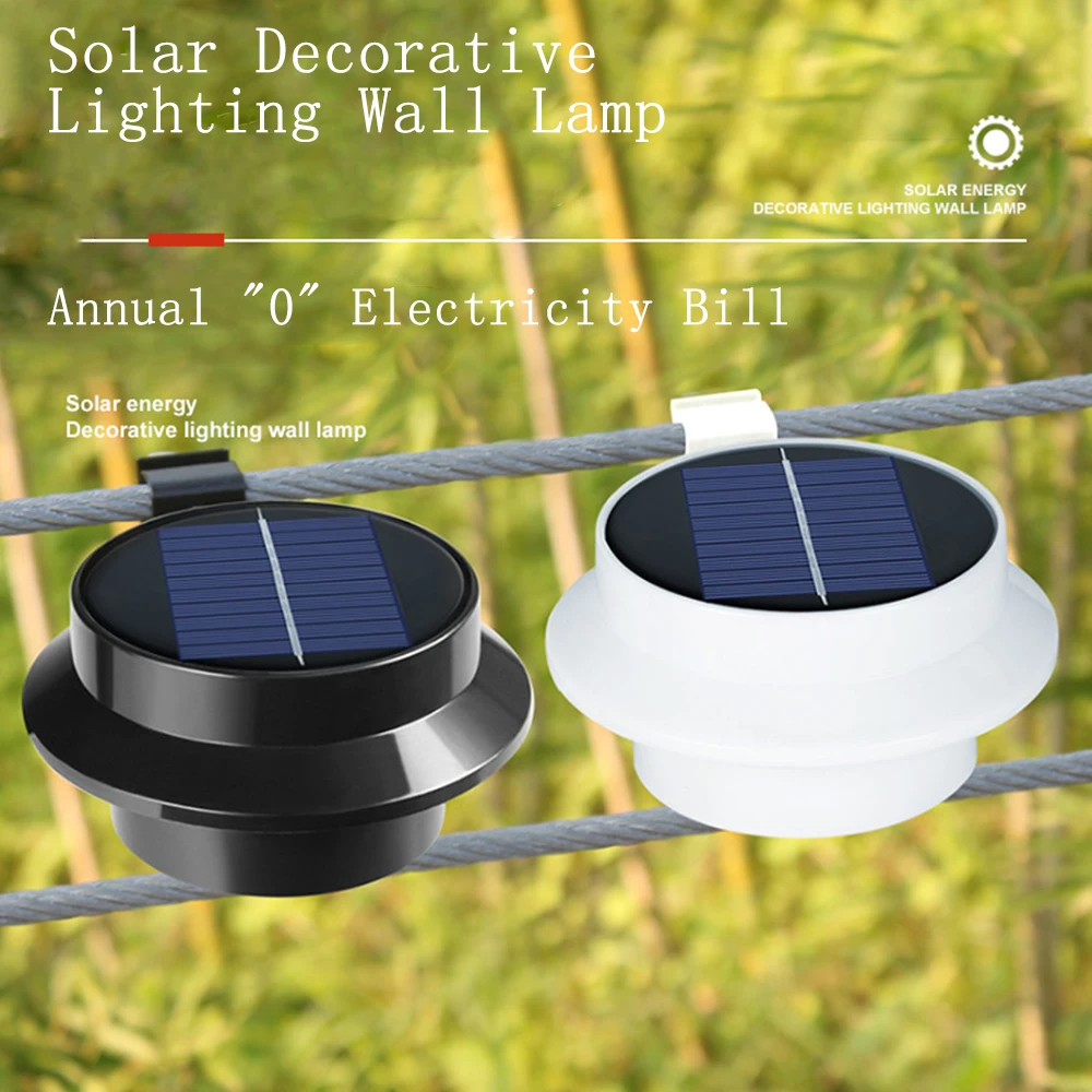 

3LED/12LED/13LED Solar LED Light Outdoor Flood Lights On The Wall Lamp For Garden Decoration Waterproof Sink Eaves Fence Gutter