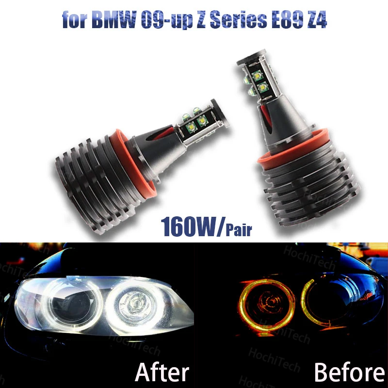 

Angel Eyes for BMW 2009-up Z Series E89 Z4 160W 6500K White H8 LED Angel Eyes Ring Marker Bulbs