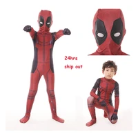 kids deadpool cosplay costume boy costumes wade wilson costume red deadpool cosplay jumpsuit for halloween party stage unitard