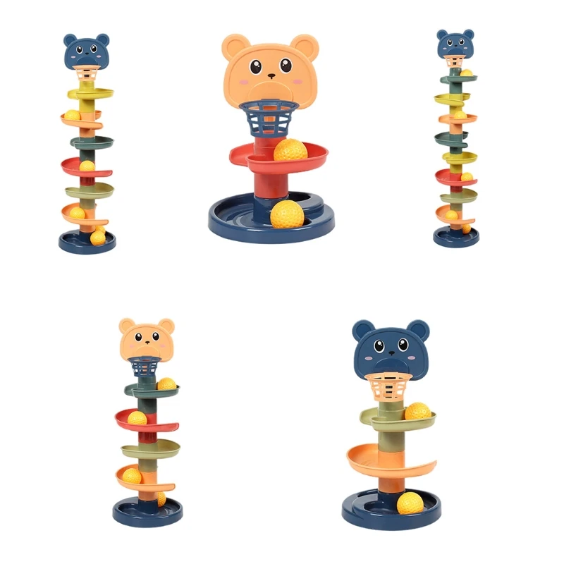 

Mini Slide Toy Ball Drop Toss Game Set Assembly Tower Track Toy Baby Sport Game Learning Blocks Hand Ability Training popular
