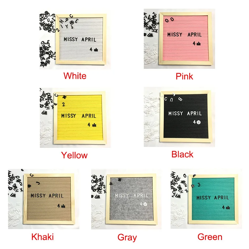 Войлочная доска с надписью деревянная рамка сменные символы цифры доски для