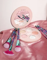 clap o claps 7pcs dreamy unicorn makeup brushes set with 1 storage bag