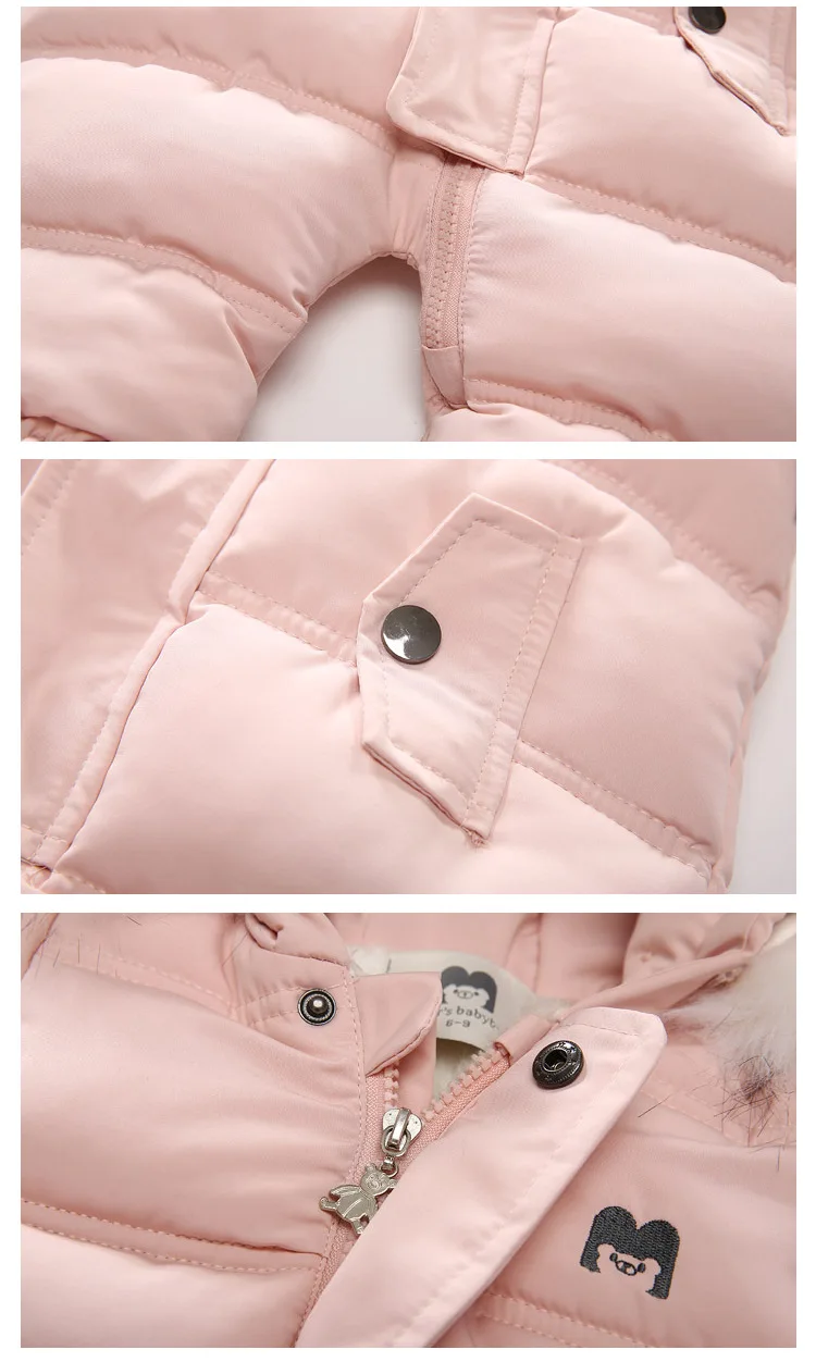 Зимняя одежда для маленьких девочек теплый флисовый комбинезон новорожденных