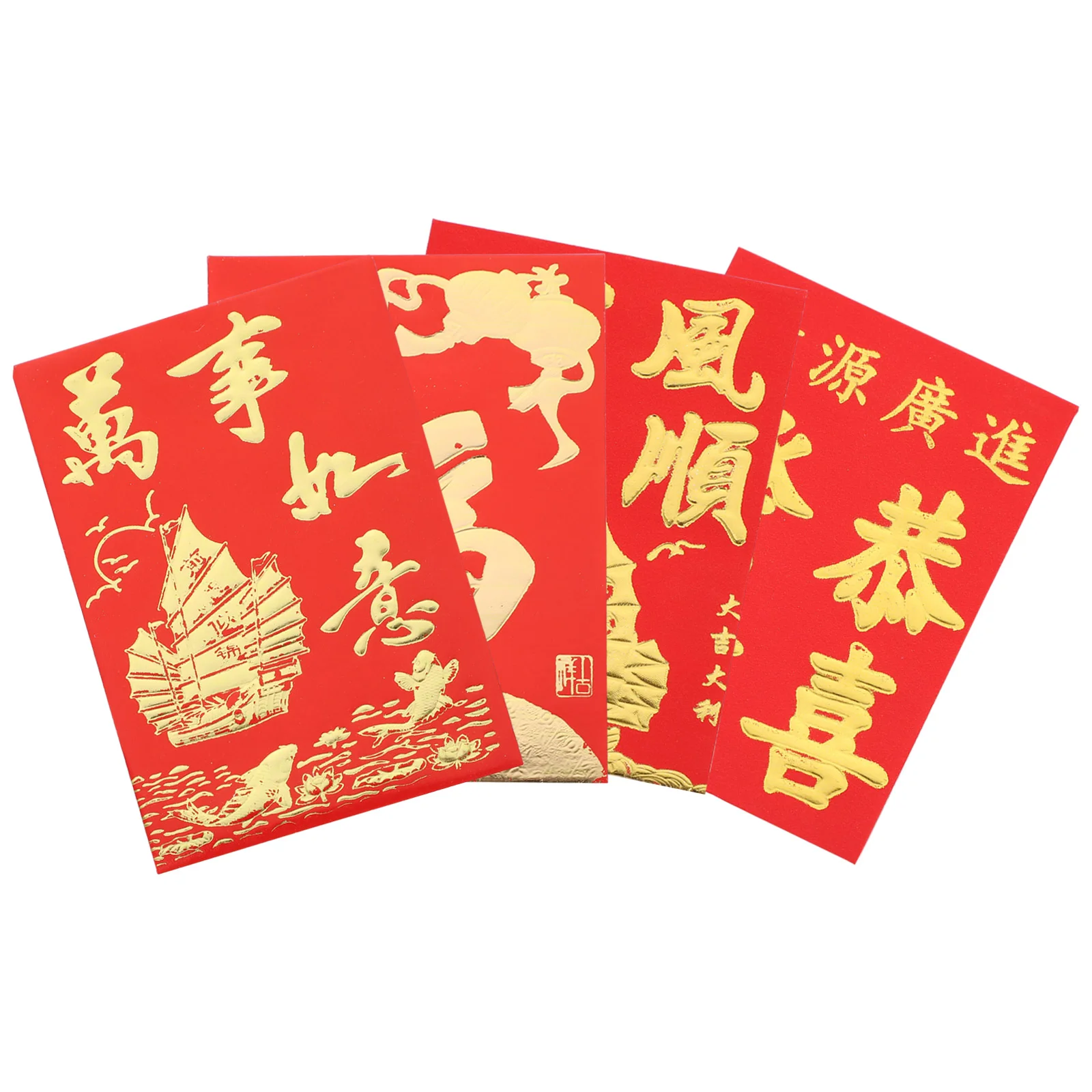 

160 Pcs Traditional Red Packets Chinese New Year Red Pocket Paper Red Envelopes