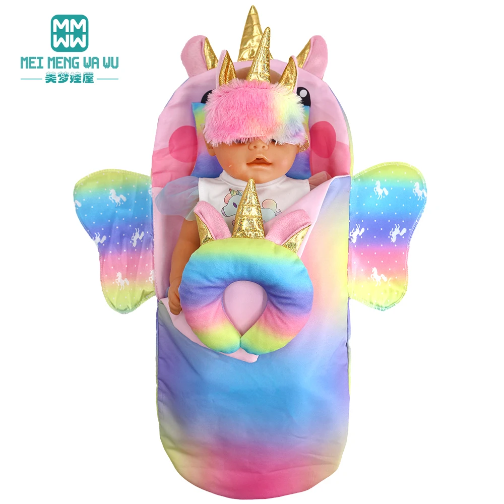 Accessories Cartoon Sleeping Bag Four-piece Set Toys Baby Gift