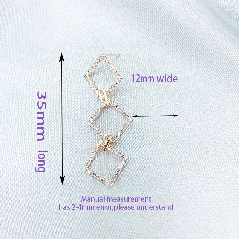 

Unusual Fashion Earrings For Women 2021 Trend Accessory Hanging Korean Style Shining Stainless Women's Jewelry Glitter Wholesale