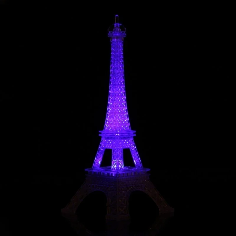 Красочный ночной Светильник с Эйфелевой башней светодиодная лампа модный