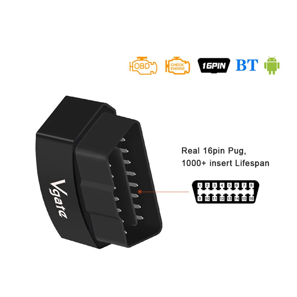 Elm327 Vgate iCar3 BT V2.1 OBDII OBD2 iCar 3 автомобильный диагностический инструмент для Android ПК