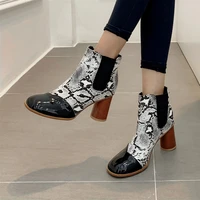 plus size 34 48 fashion mixed colors mixed colors thick heel pumps martin boots round toe ankle boots womens shoes lgck sexy
