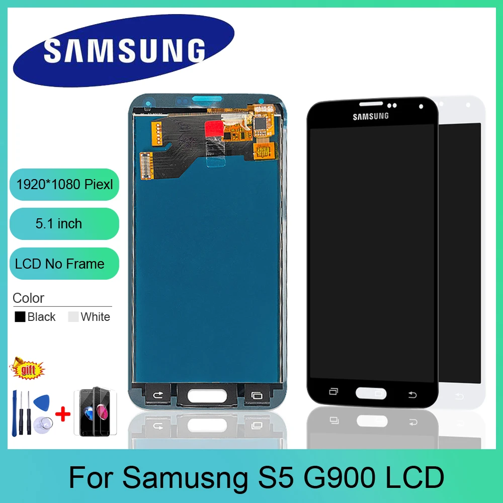 TFT дисплей для Samsung Galaxy S5 I9600 G900 G900A G900F ЖК с сенсорным экраном дигитайзер в сборе (не
