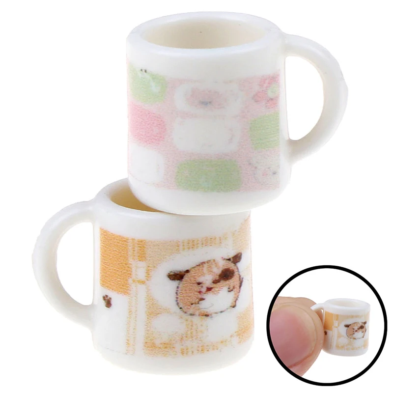 Кукольный домик 2 шт./лот 1:12 кружки миниатюрные чашки направление мебели игрушки