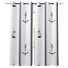 Лодка Якорь океан корабль черные оконные занавески s занавески для гостиной домашний декор