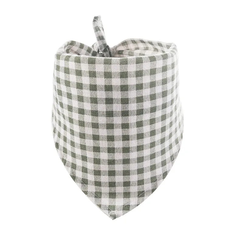 Бандана для домашних животных клетчатая однотонная моющаяся бандана собак шарф