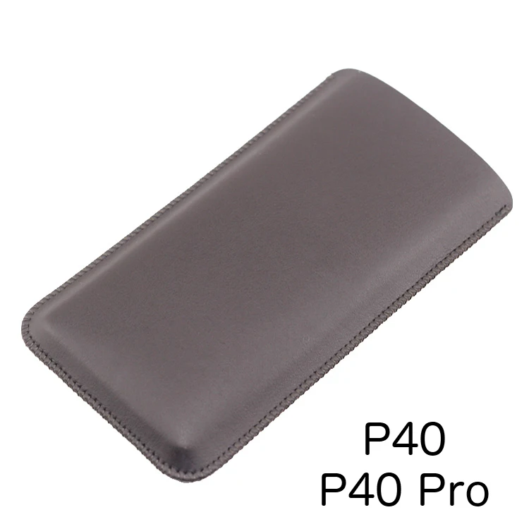 

P40Pro Universal Fillet holster Phone Straight leather case retro simple style pouch FOR Huawei P40 Pro P40 phone bag