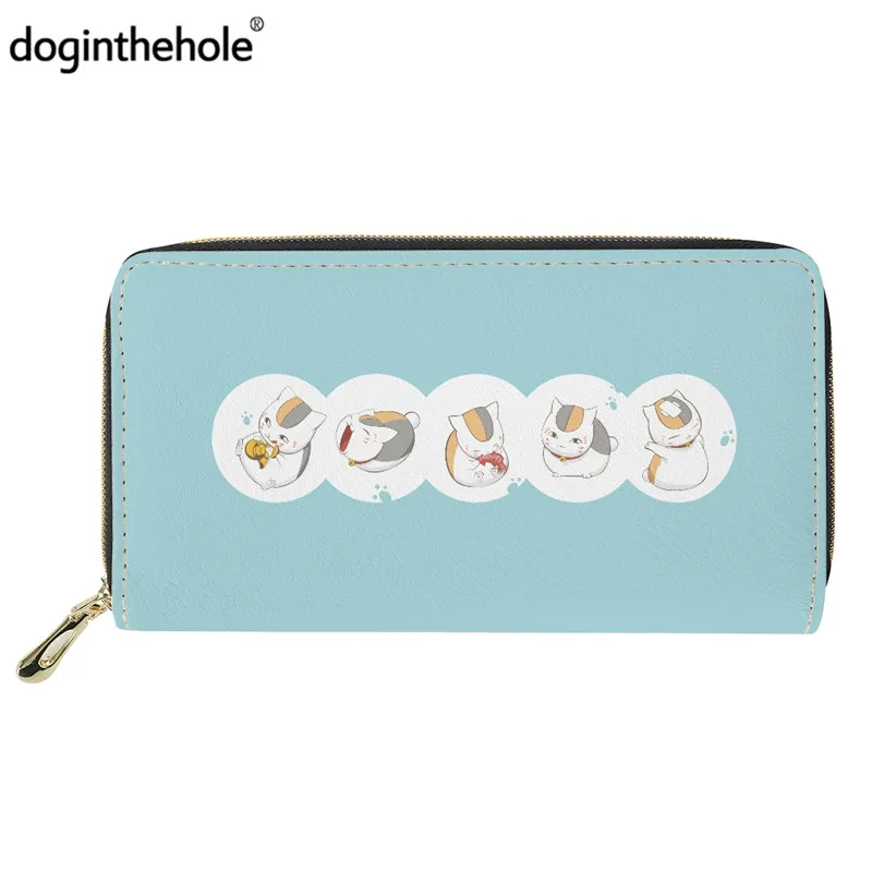 

Doginthehole, женский кожаный кошелек с аниме натсумме Yuujinchou, Nyanko Sensei, Женский мультяшный кошелек для манги, монеты, кошелек для девушек, повседнев...