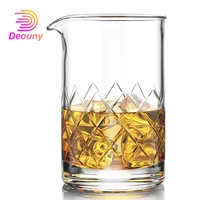 deouny 15oz premium cocktail mixing glass thick weighted bottom wine pourer alcohol wiskey shaker seamless bartender bar tools