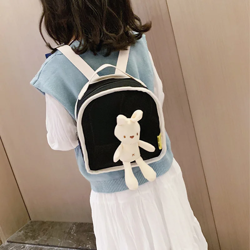 KAMIDA Детский рюкзак мультяшная сумка на плечо 2019 осень зима простой с кроликом для
