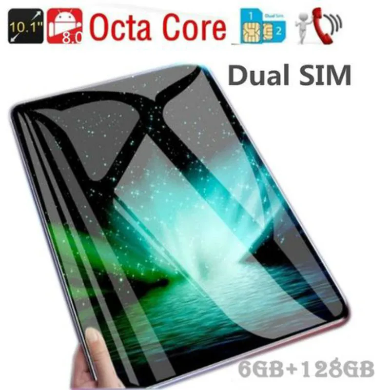 

2021 Hot Sell 10.1Inch Octa Core 6G+128GB Android 9.0 WiFi Tablet PC Dual SIM Dual Camera Bluetooth 4G WiFi Call Phone Tablet