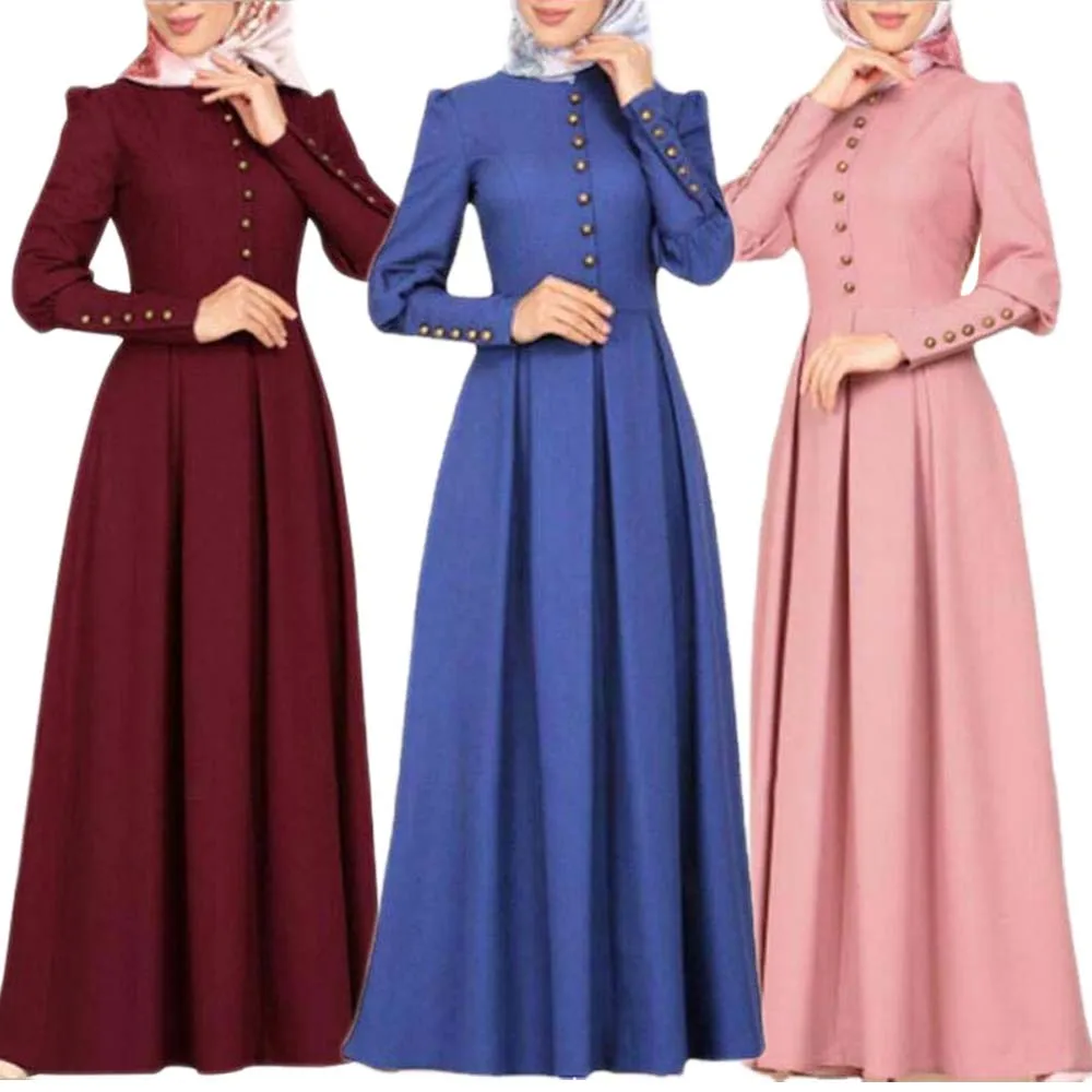 Винтаж Абая Дубай ИД кафтан мусульманский женский хиджаб платье Рамадан мусульманская одежда арабский халат Турция Кафтан Vestidos