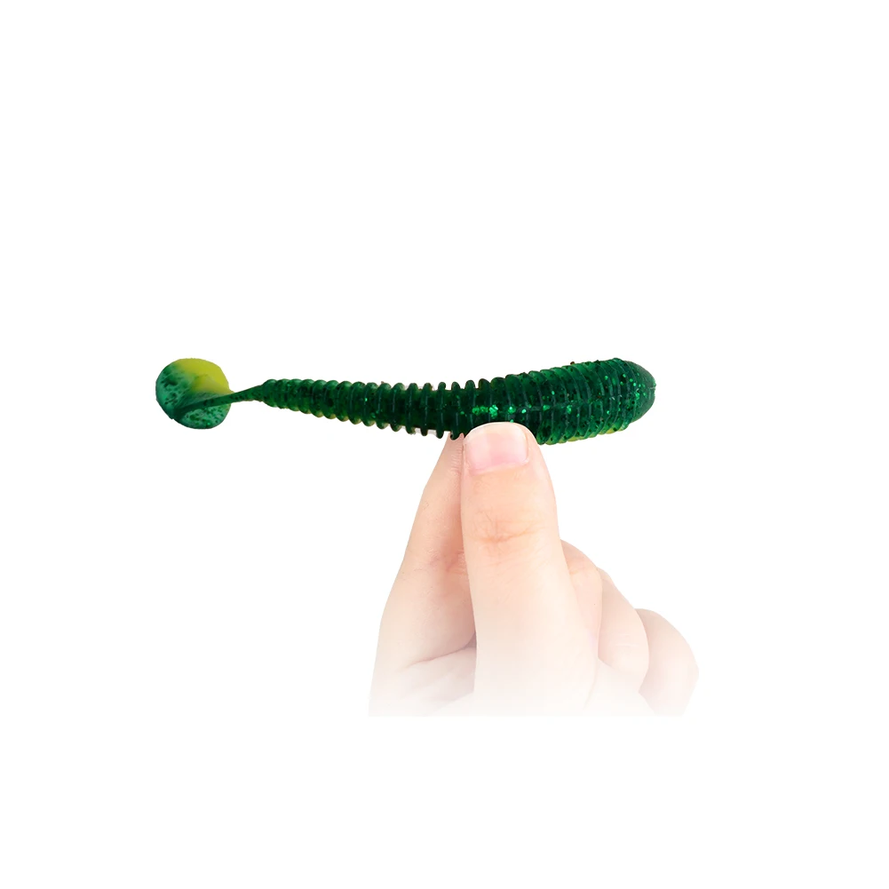 BassLegend Salted Fishing Soft Swing Ring Impact Shad Paddle Tail Worm Super Soft Swimbait Bass Pike Walleye Lure 50mm 0.6g