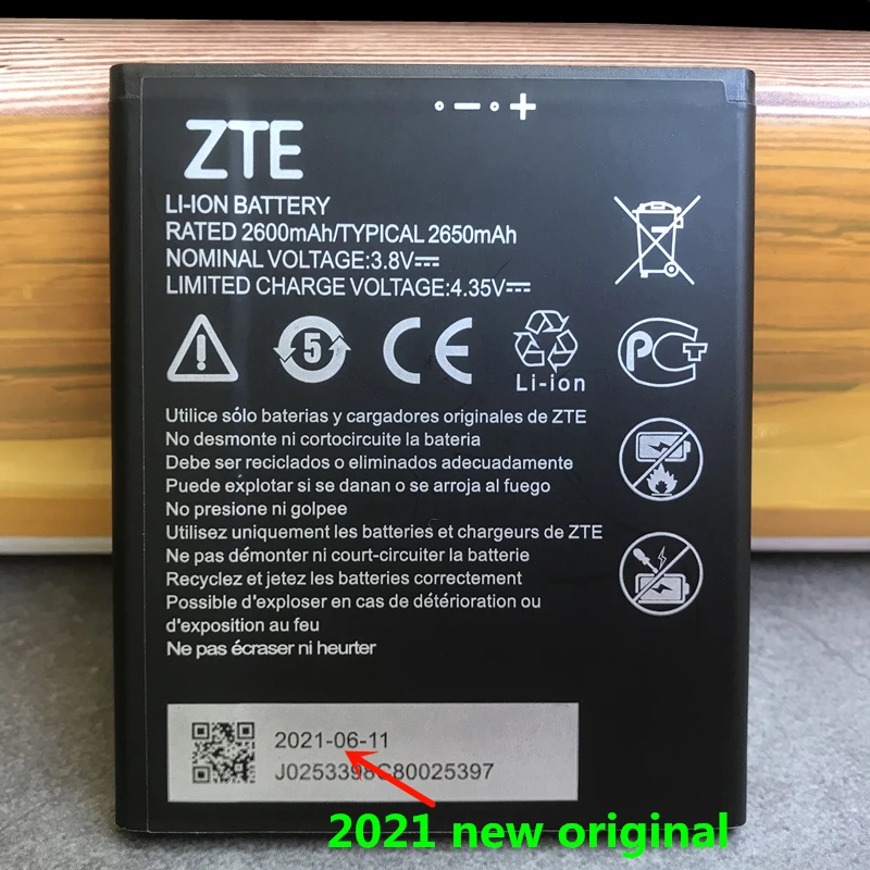

Оригинальный аккумулятор 2650 мАч Li3826T43P4h695950 для ZTE Blade A5 2019 / A3 2020 высокого качества