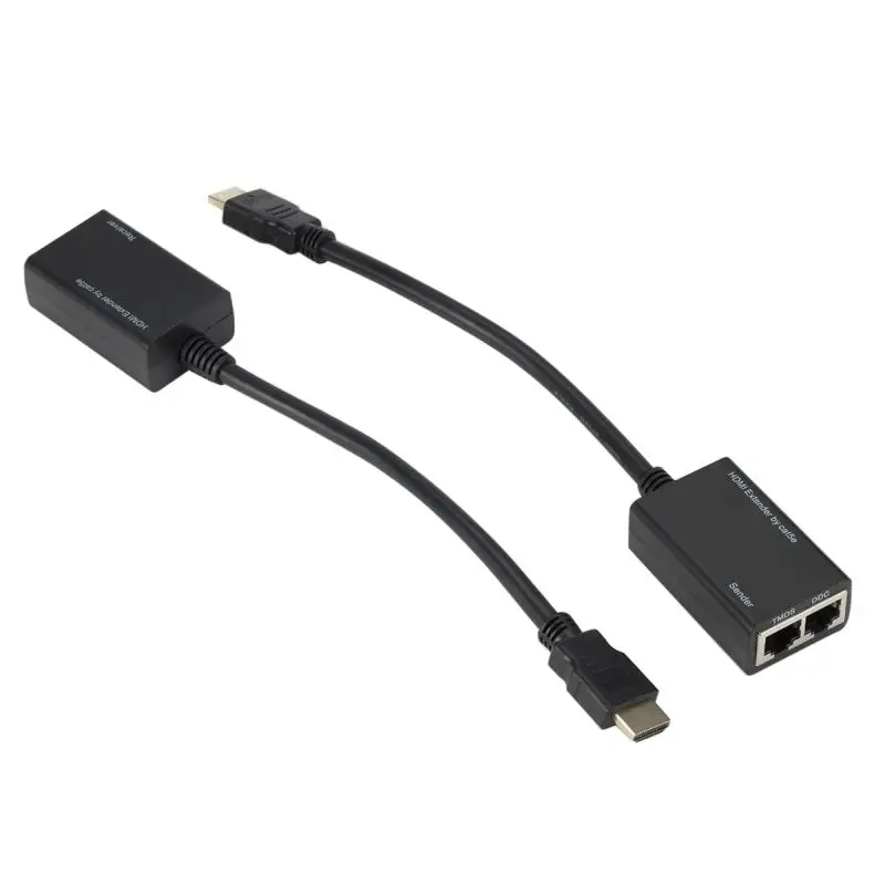 Горячий HDMI Удлинитель на RJ45 CAT5e CAT6 конвертер 1080P локальная сеть Ethernet|Коннекторы и