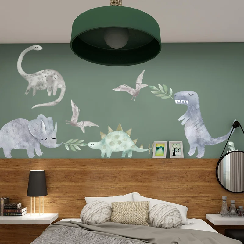 Мультяшные животные динозавры наклейка на стену для мальчиков декор детской