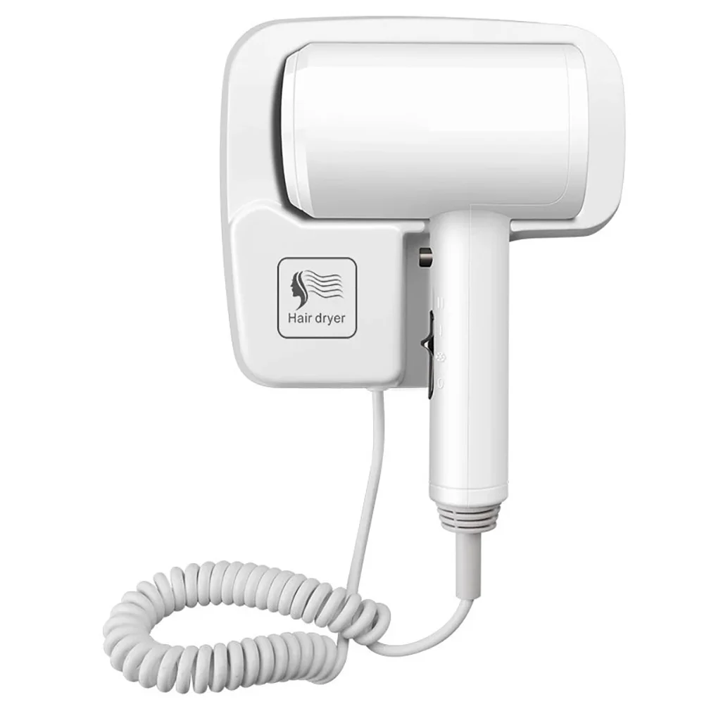 

Hotel Wall Mounted Hair Dryer Professional Hair Dryers Household Constant Temperature Blow Dryer with Holder Base Free Punching