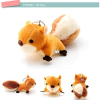 cute mini squirrel plush toy stuffed doll pendant decorations oversized tail squirrel ornament keychain toys for girlfriend gift
