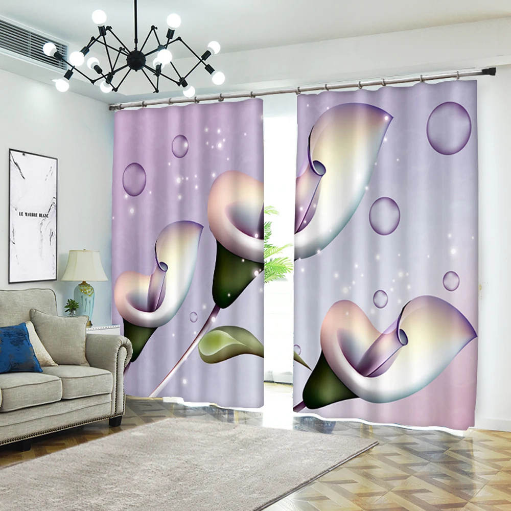 

Perforated Hook 3D Blackout Curtains Buff Beautiful Custom Undertint Cute Full Sunscreen Windows Bedroom Living Room Decoration