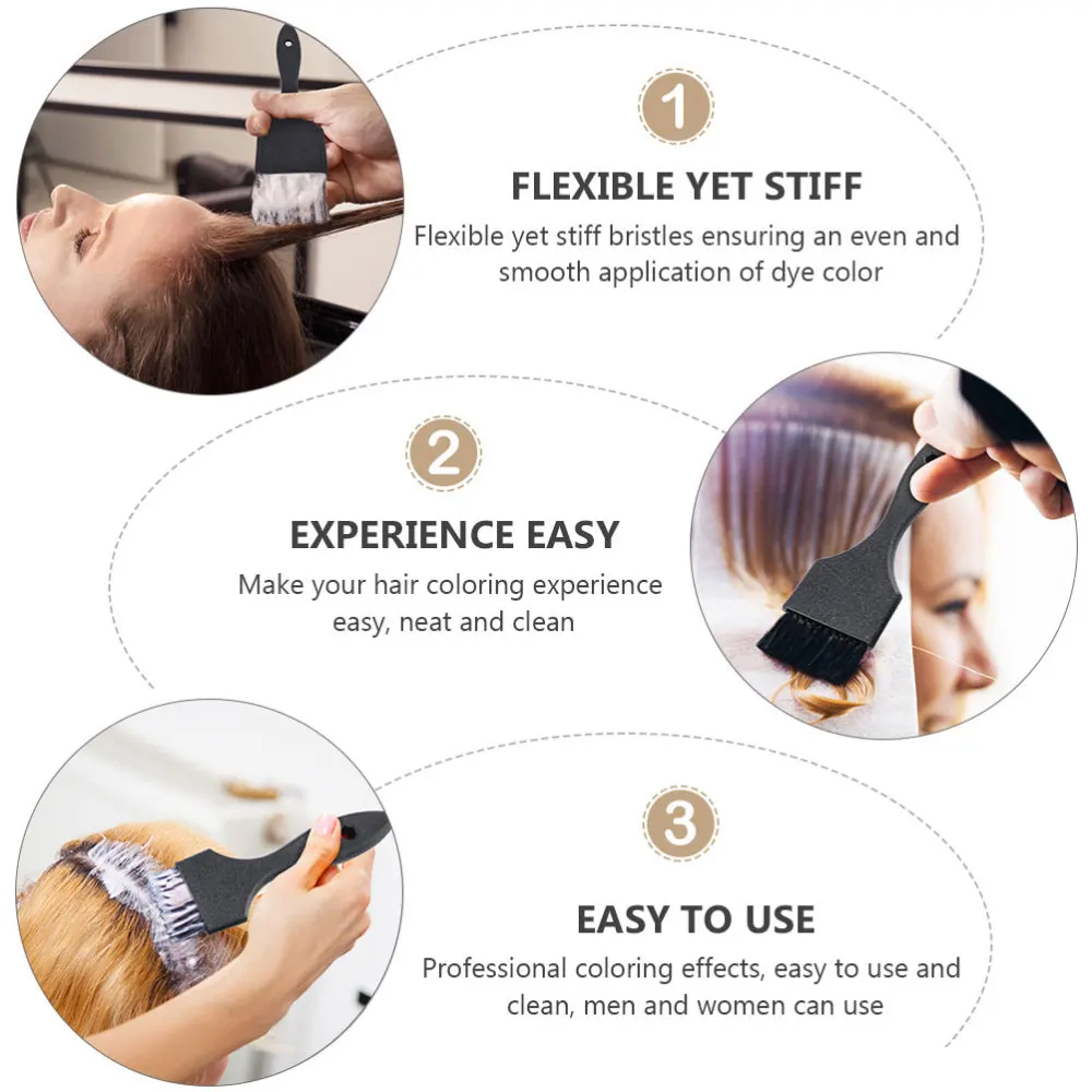 

4Pcs Hair Color Brushes Hairdressing Hair Dye Brushes Salon Hair Dyeing Tool