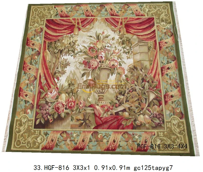 Старинные французские гобелены Aubusson ручная работа изысканный чехол для кровати