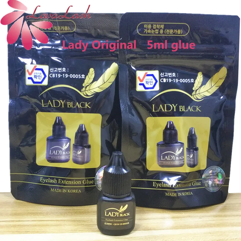 Клей для наращивания ресниц black Lady 1 бутылка 5 мл в оригинальном пакете быстрая