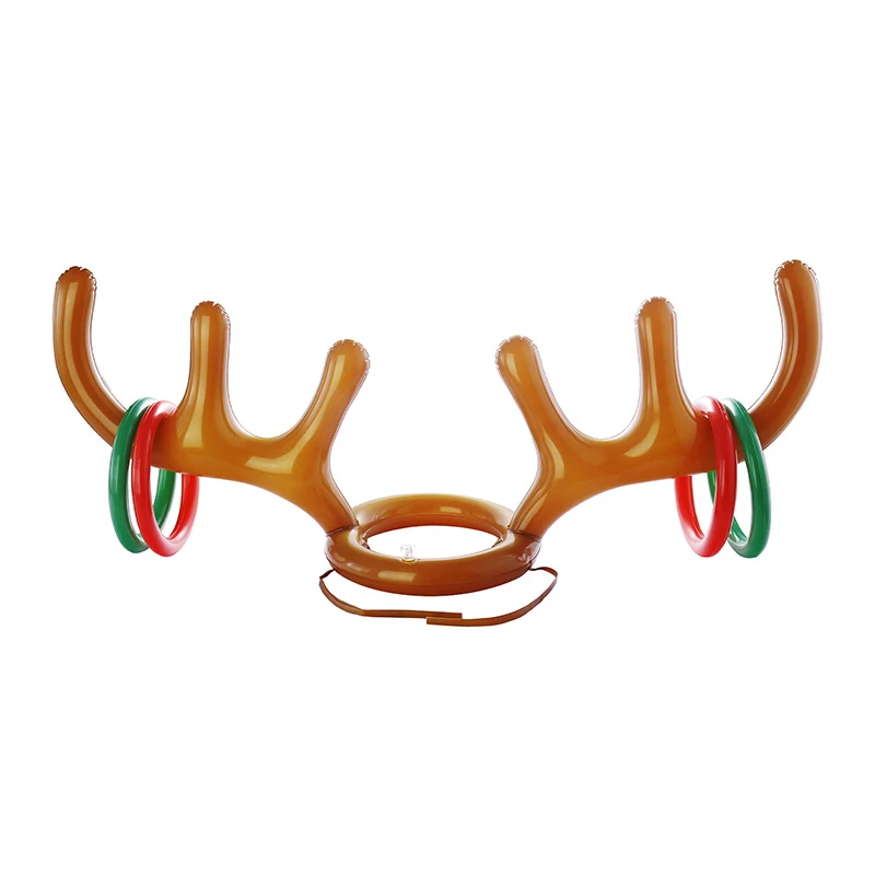 

Hot Inflatable PVC Santa Reindeer Antlers Hat Ring Toss Christmas Holiday Party Game Supplies Toys DO2
