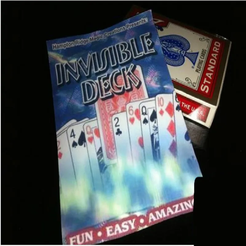 Невидимые Bycicle Волшебные трюки колоды карты магические реквизит игрушки крупным