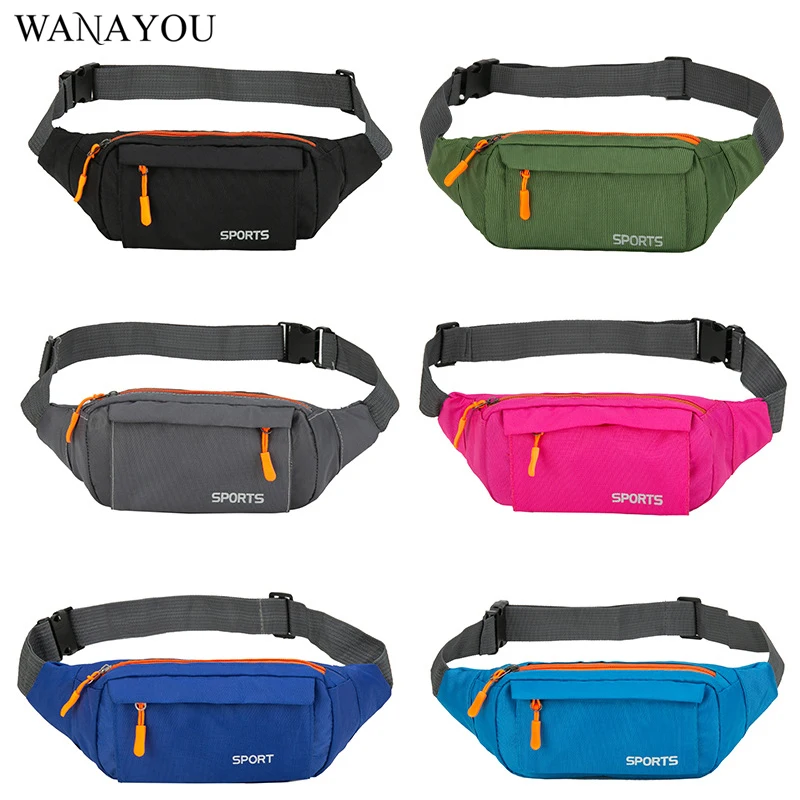 

Поясная Сумка WANAYOU для бега, многофункциональная, водонепроницаемая, на молнии