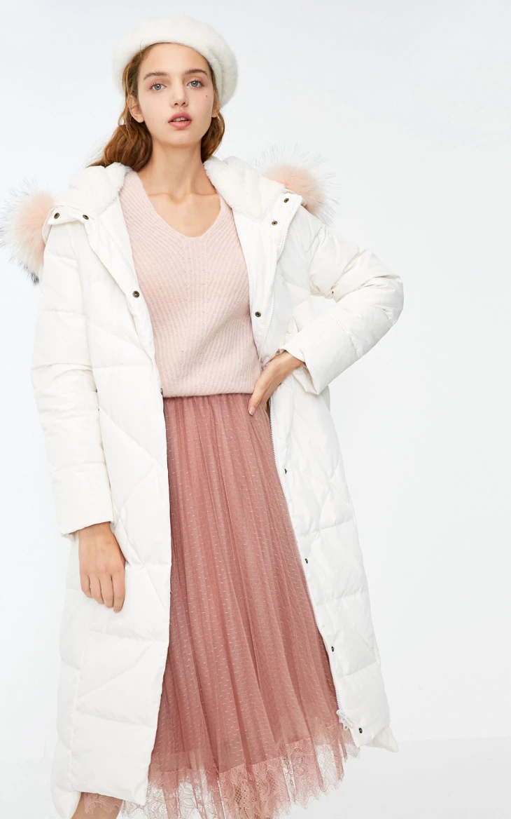 Vero Moda женский Цвет Соответствующие косы волос воротник с капюшоном длинный пуховик | 318312506