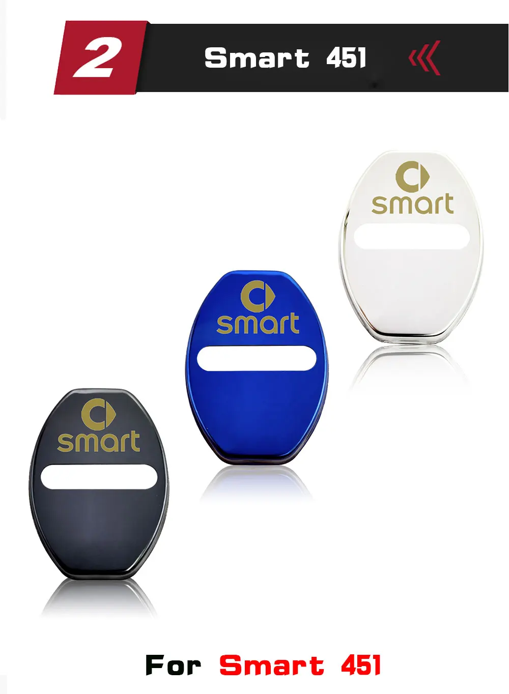 3D Автомобильные аксессуары из нержавеющей стали Автомобильный Дверной замок