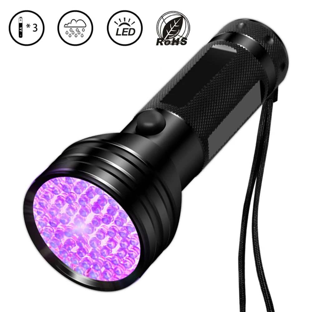 Горячая Распродажа Светодиодный УФ флэш светильник фонарь 51/100 светодиодный