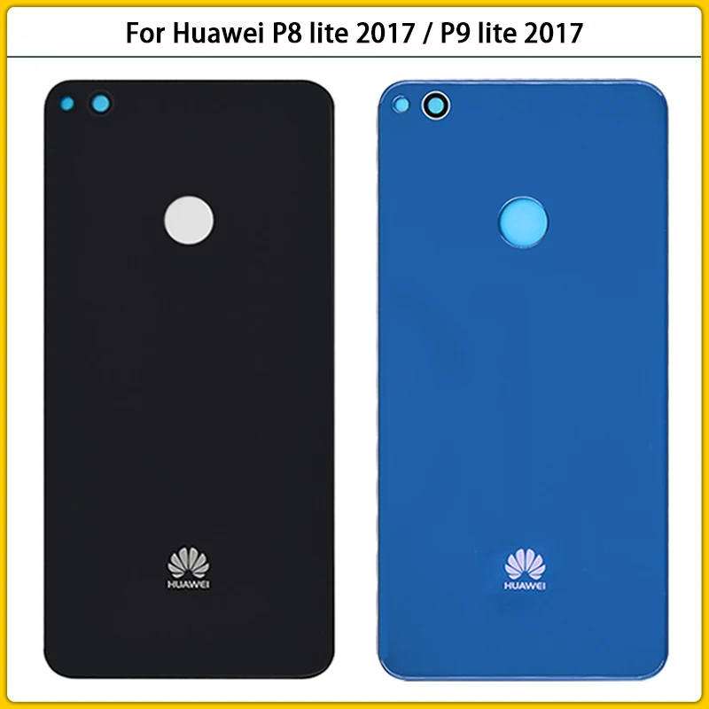 10PCS New For Huawei P8 Lite 2017 Glass Battery Cover Door Back Replacement Rear Housing Case P9 With Adhesive | Мобильные телефоны